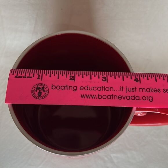 I❤️IT 2020 Red White Hearts Coffee Tea Cocoa Mug 22 Oz 4 In Round 4 1/2 In Tall - Picture 5 of 6